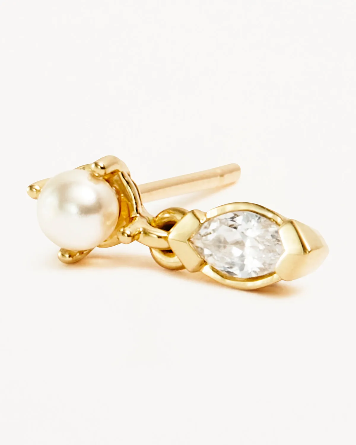 14k Solid Gold Moonlit Bloom Lab-Grown Diamond Earring