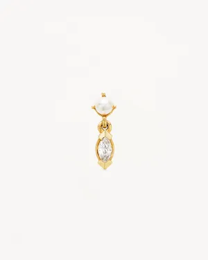 14k Solid Gold Moonlit Bloom Lab-Grown Diamond Earring