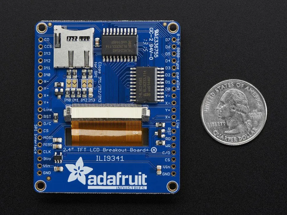 Adafruit 2.4" TFT LCD with Touchscreen Breakout w/MicroSD Socket - ILI9341