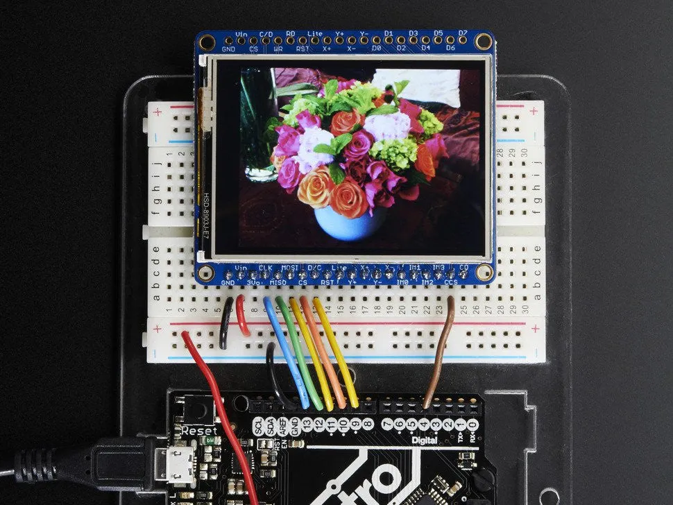 Adafruit 2.4" TFT LCD with Touchscreen Breakout w/MicroSD Socket - ILI9341