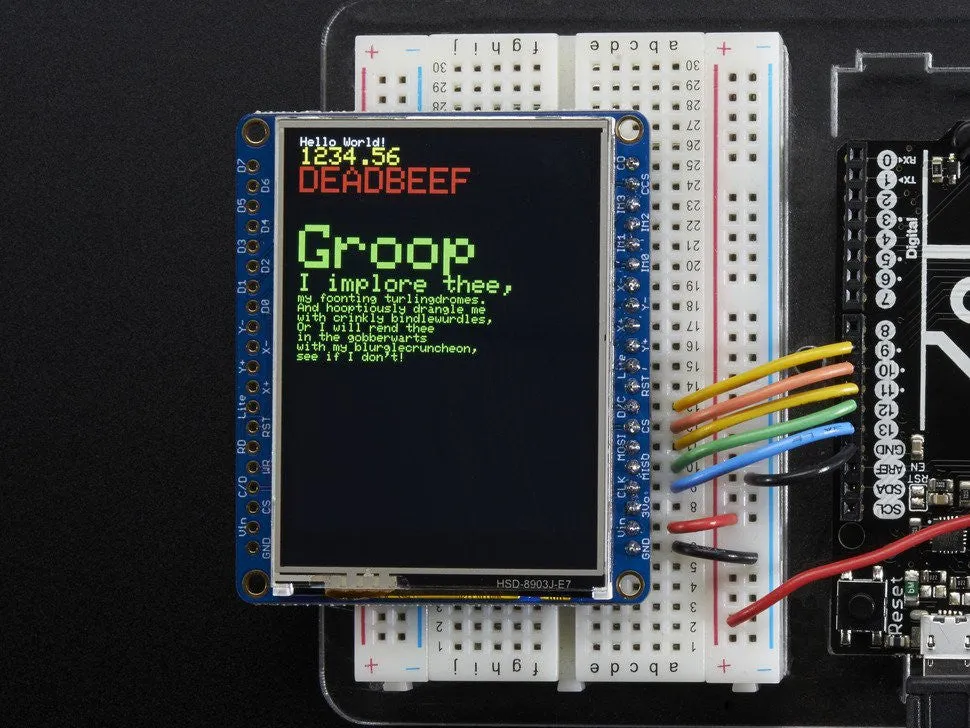 Adafruit 2.4" TFT LCD with Touchscreen Breakout w/MicroSD Socket - ILI9341