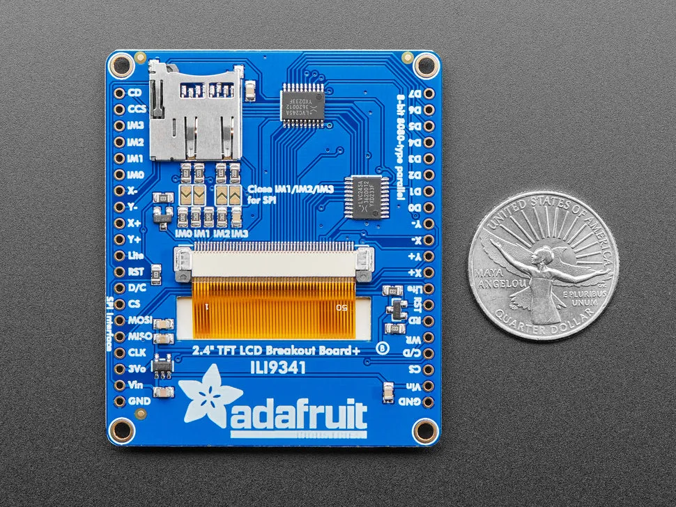 Adafruit 2.4" TFT LCD with Touchscreen Breakout w/MicroSD Socket - ILI9341