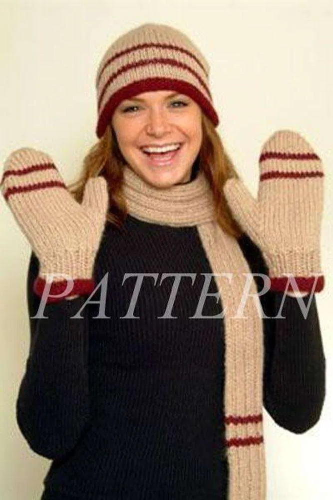 Alpaca Grande Hat, Mittens & Scarf Pattern