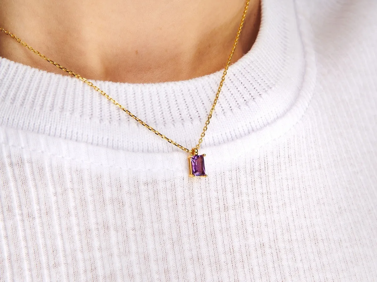 Amethyst Necklace Charm