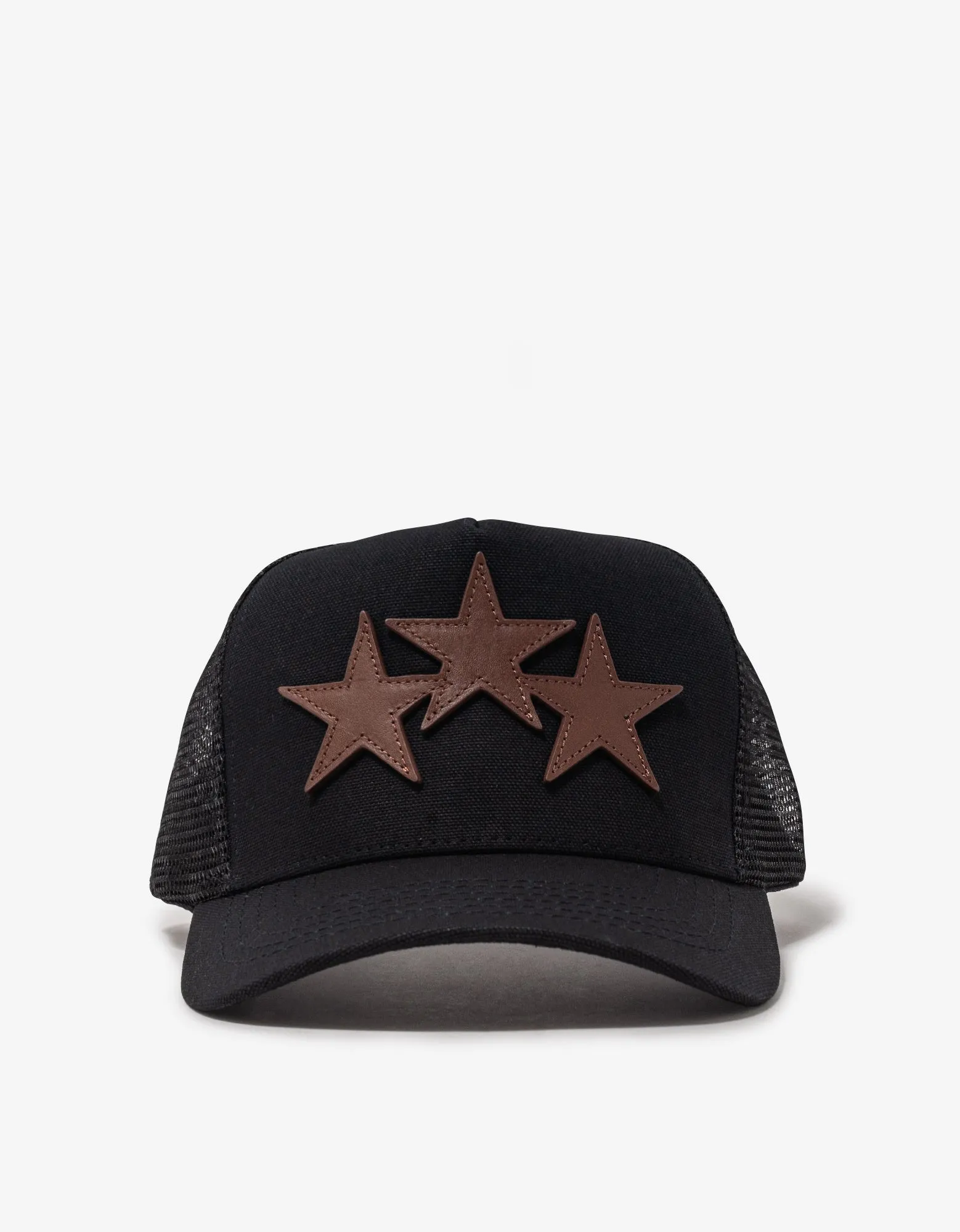 Amiri Black & Brown Three Star Trucker Hat