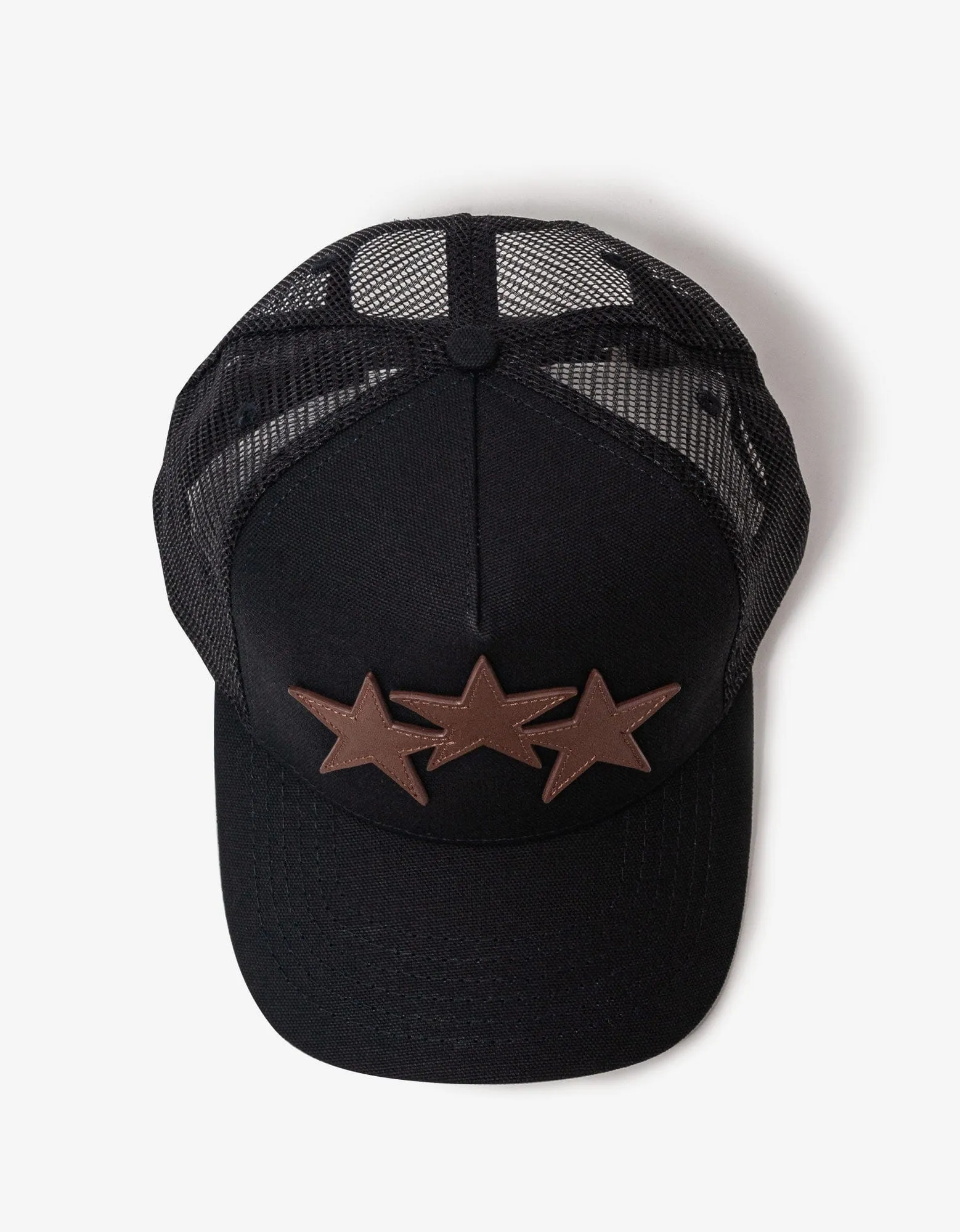 Amiri Black & Brown Three Star Trucker Hat