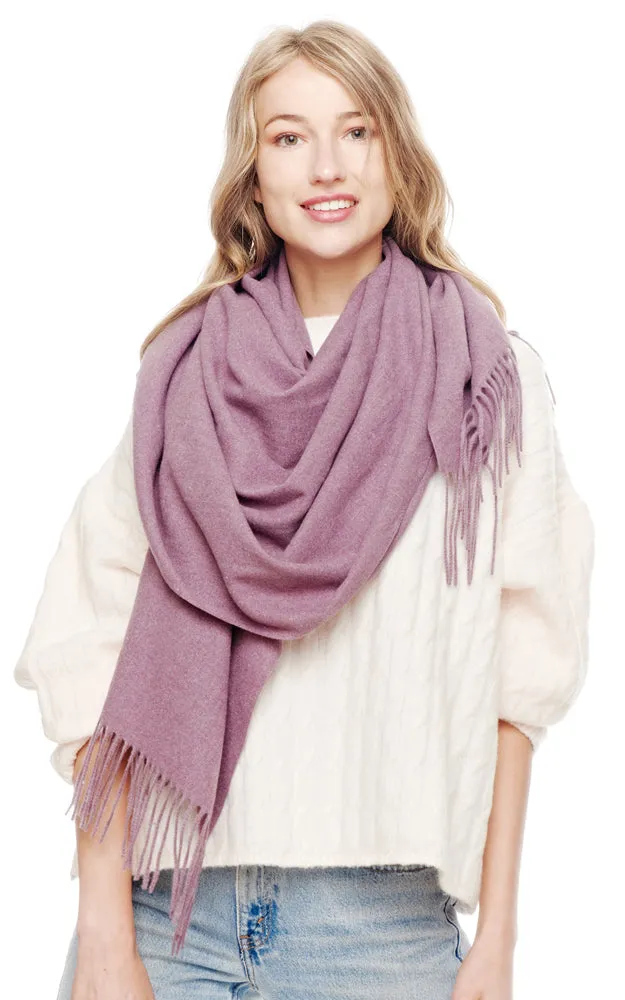 BASC2044H Heather Solid Super Soft Cashmere Blended Oblong Scarf