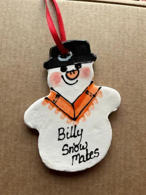 Billy Snow Mates  Orange Snowman Decoration