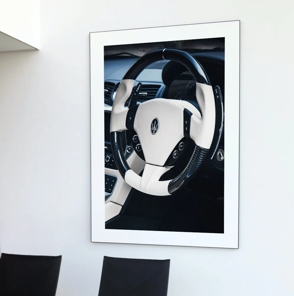 Black & White Steering Wheel Poster INSTANT DOWNLOAD Art Prints, Luxury Car Poster, Designer Wall Art, Luxury Fashion Wall Art, Luxury Hypebeast Poster