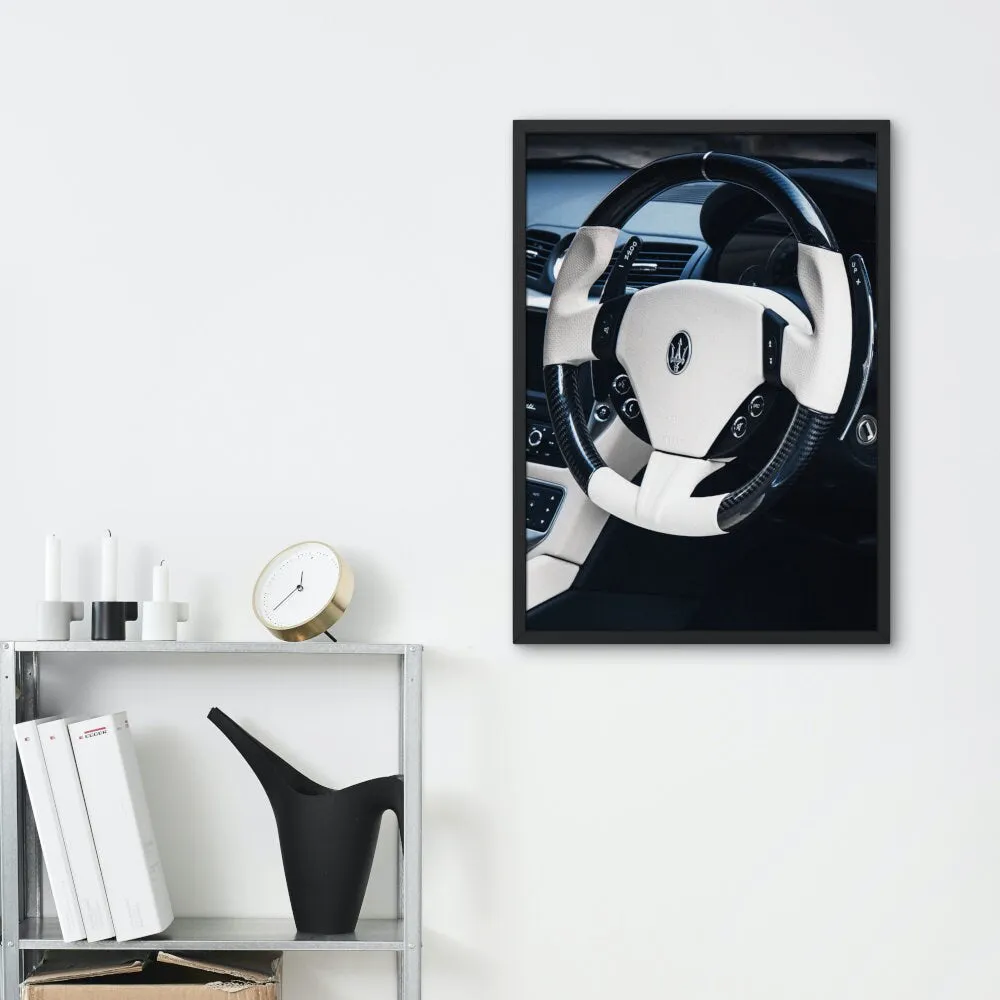 Black & White Steering Wheel Poster INSTANT DOWNLOAD Art Prints, Luxury Car Poster, Designer Wall Art, Luxury Fashion Wall Art, Luxury Hypebeast Poster