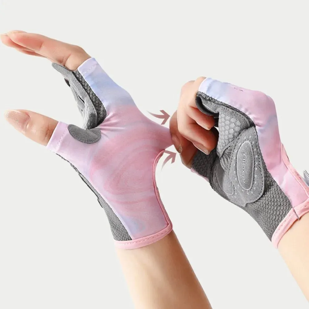 Breathable Non-Slip Half Finger Cycling Gloves – Sleek, Lightweight Fitness Gloves for Men & Women in Vibrant Colors, Perfect for Bodybuilding & Outdoor Adventures