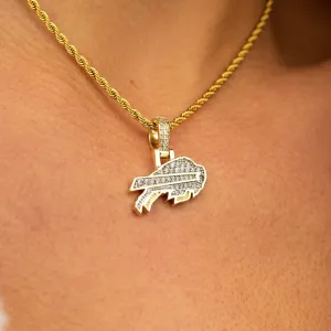 Buffalo Bills Micro Logo Pendant - Yellow Gold