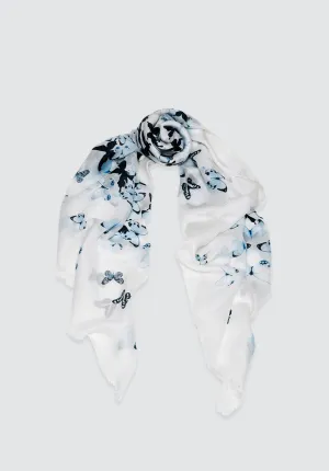 Butterflies Scarf | Sky Blue