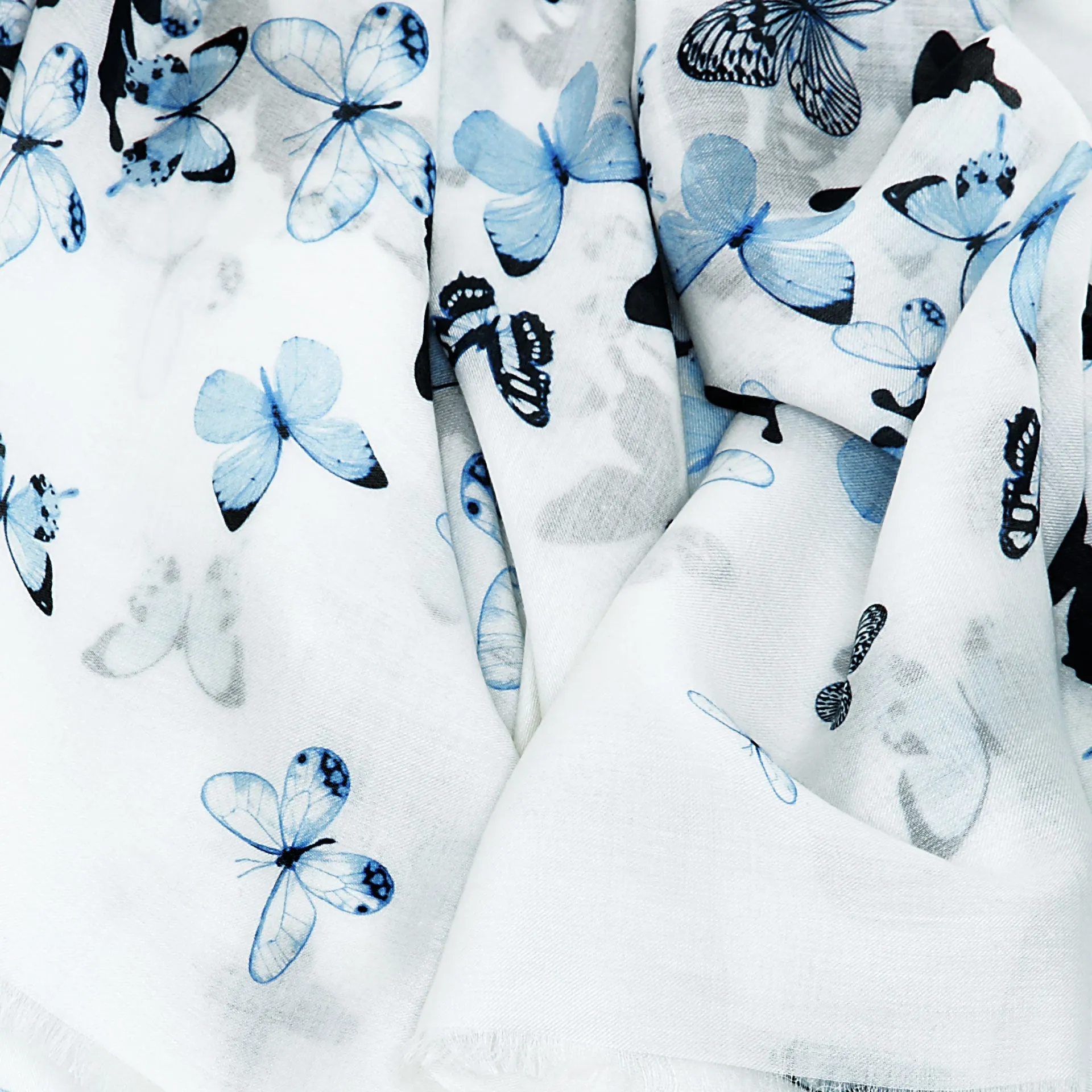 Butterflies Scarf | Sky Blue