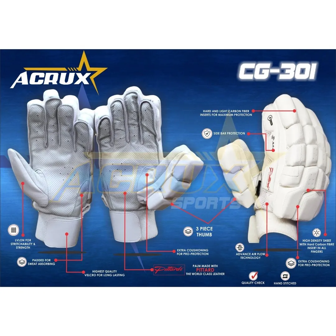 CG 301 Cricket Batting Gloves Pittard Palm - Clean Skin Gloves