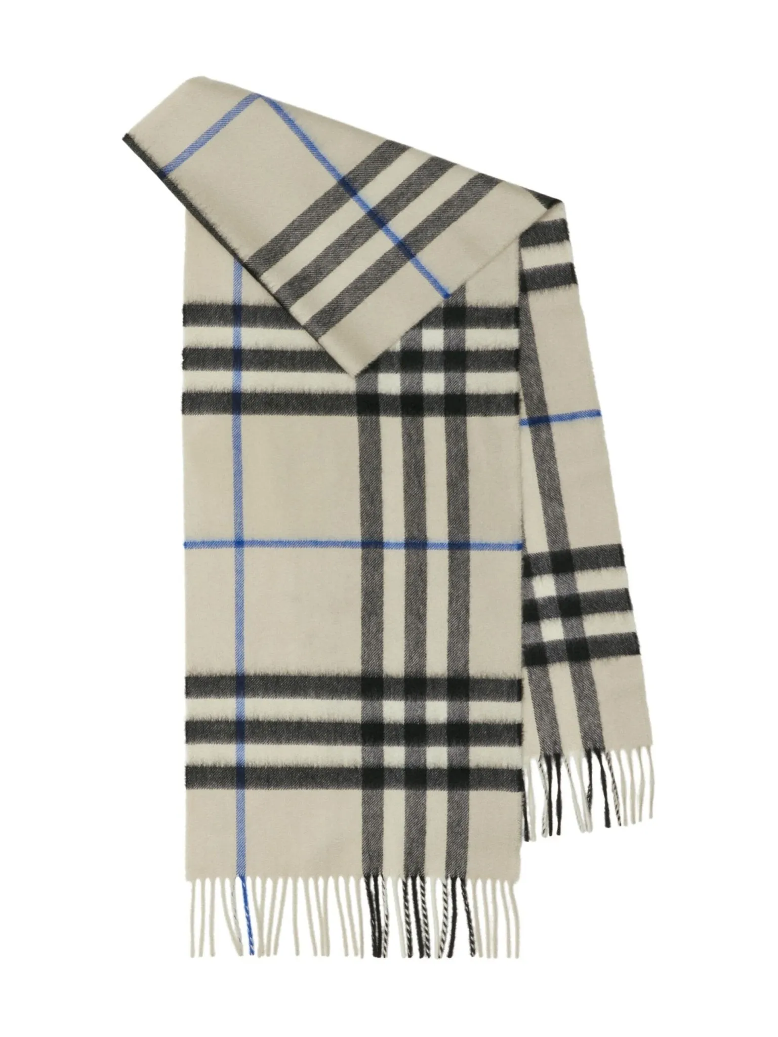 check cashmere scarf