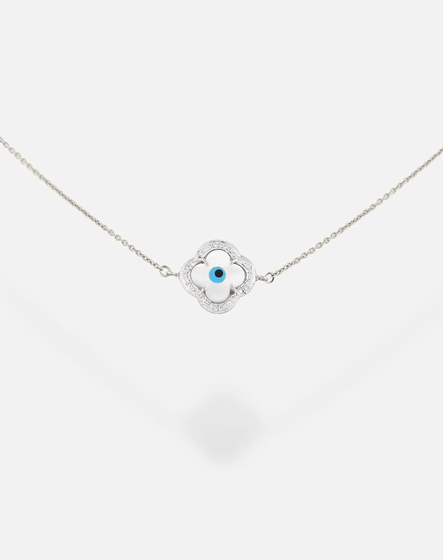 Clover Evil Eye Diamond Necklace