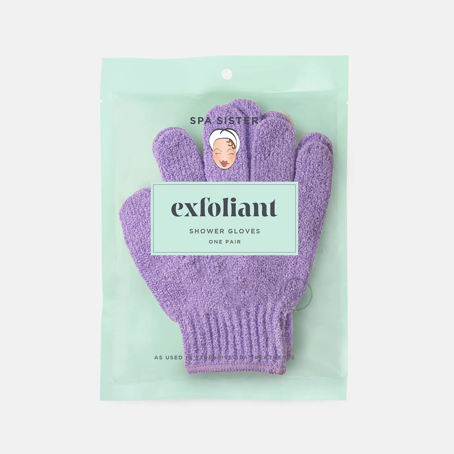 Exfoliating Spa Gloves: Purple