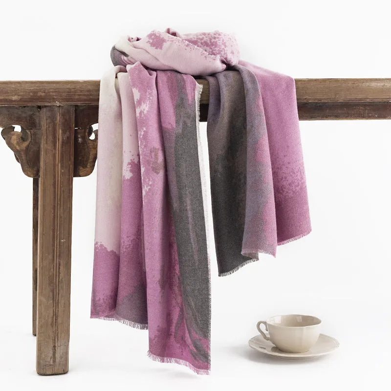 FH23-5391 printed winter scarf