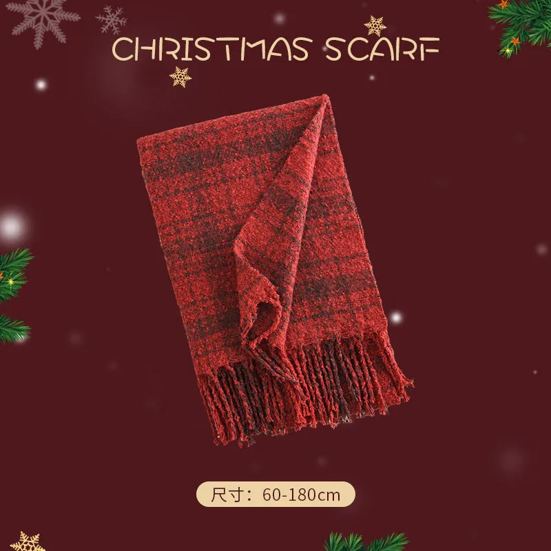 FH23-5480 Christmas printed winter scarf