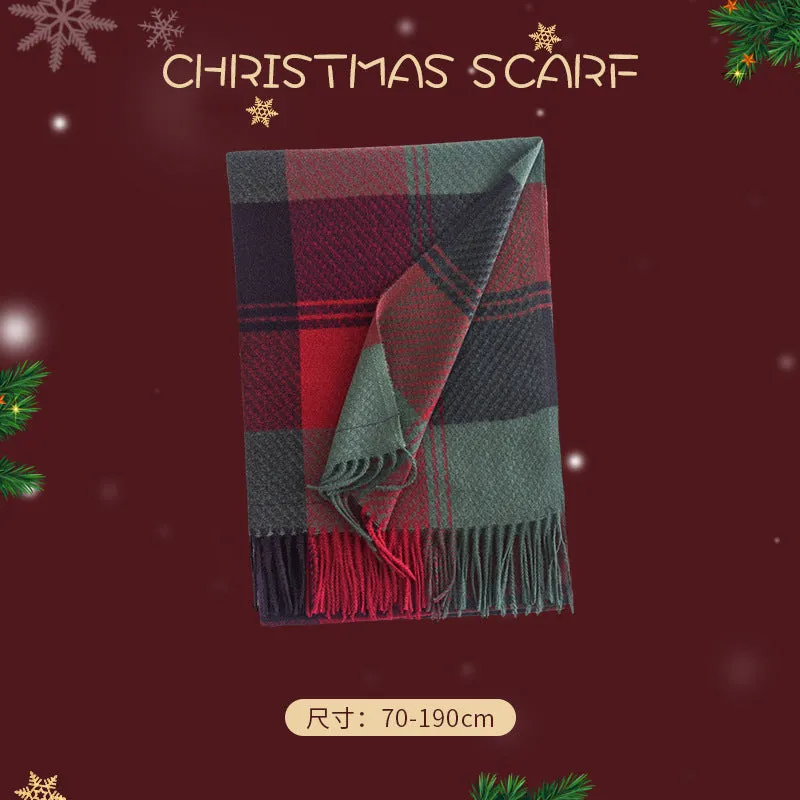 FH23-5480 Christmas printed winter scarf