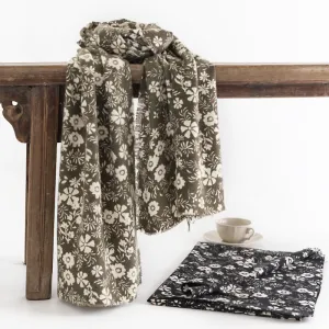 FH23-5490 floral printed winter scarf