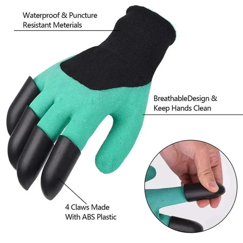 Garden Gloves with Claws - Garden Claws for Digging, Planting, Raking