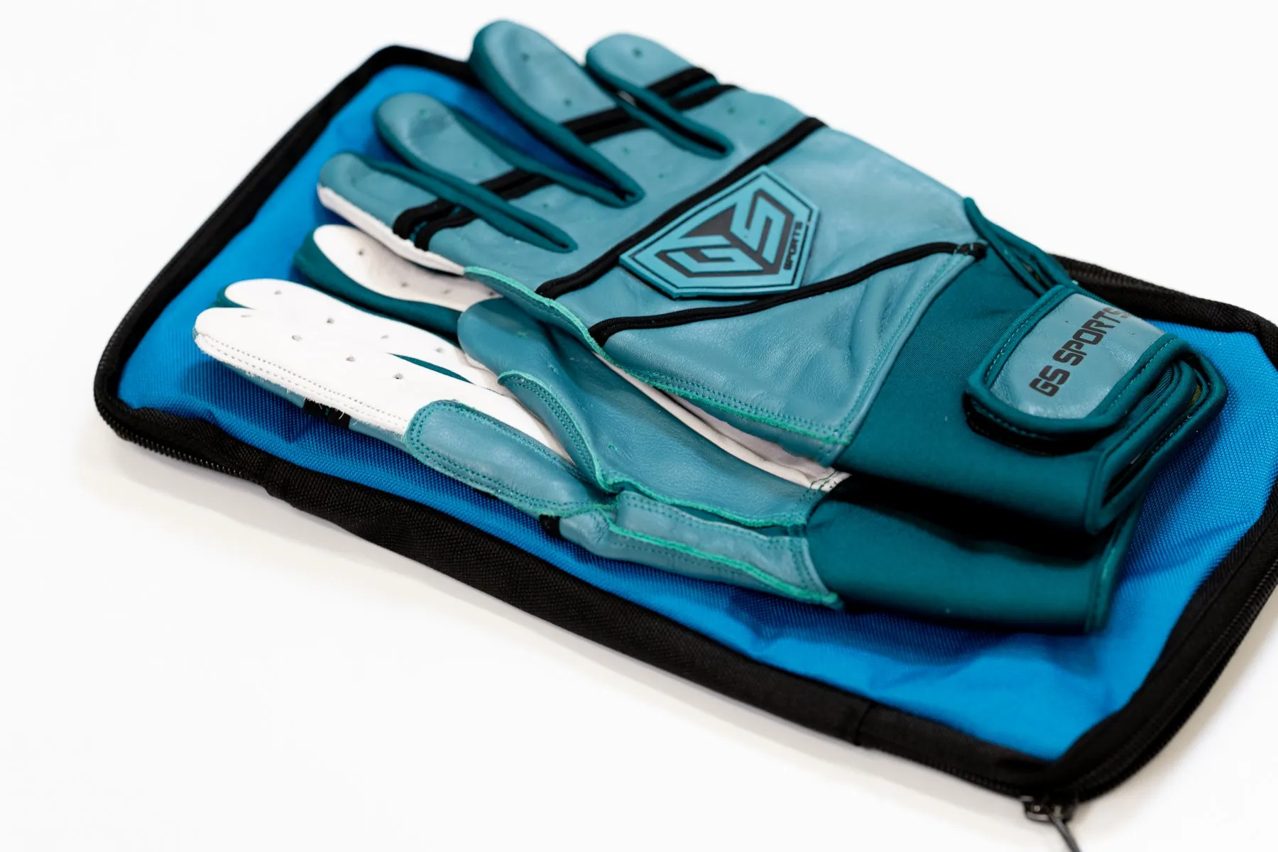 GS Sports Apex Premium Leather Batting Glove - Teal