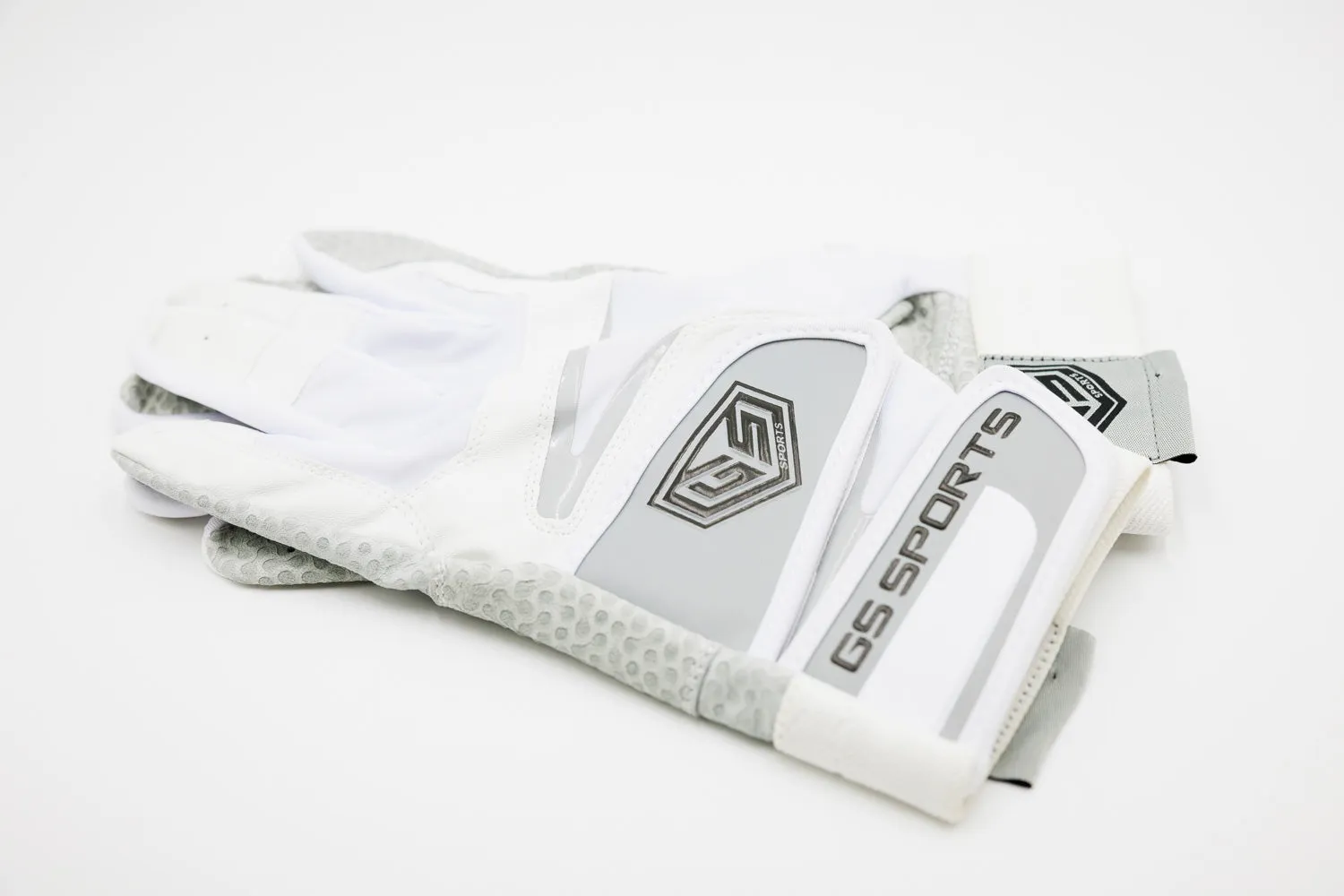 GS Sports Pro Series v2 Dual Strap Batting Gloves - White