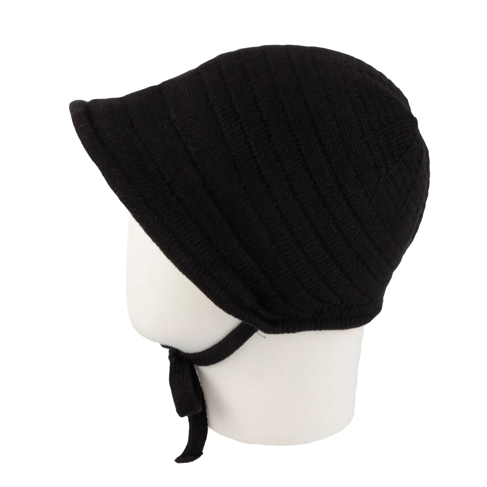 Knit Beanie Hat Basic Winter Bucket Women Ear Flaps SLB1236