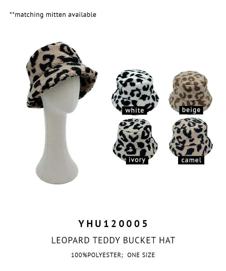 Leopard Teddy Bucket Hat