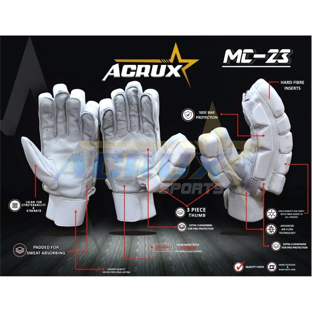 MC 23 Top Range Cricket Batting Gloves Pittard Palm