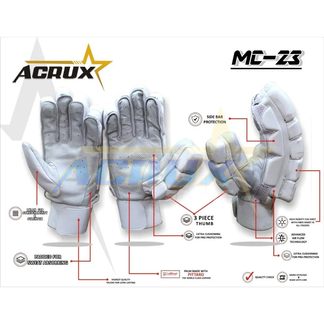 MC 23 Top Range Cricket Batting Gloves Pittard Palm