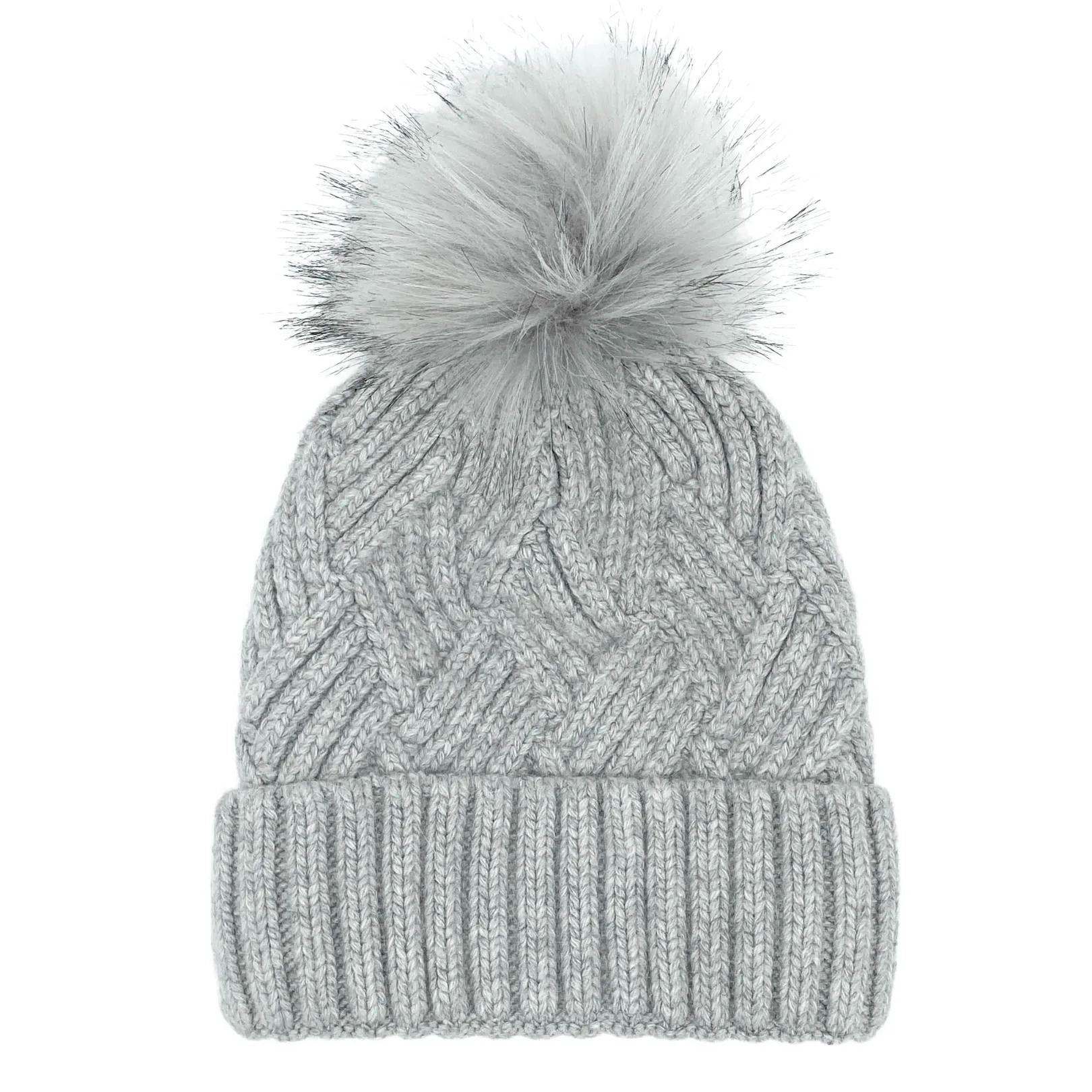 Mulberry Silk-Lined Cashmere Beanie Hat With Removable Pom Pom - Black