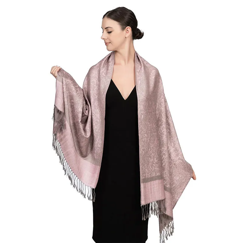 MY02Luxury brand autumn cashmere shawl women wrap warm winter scarf design printed female jacquard scarf