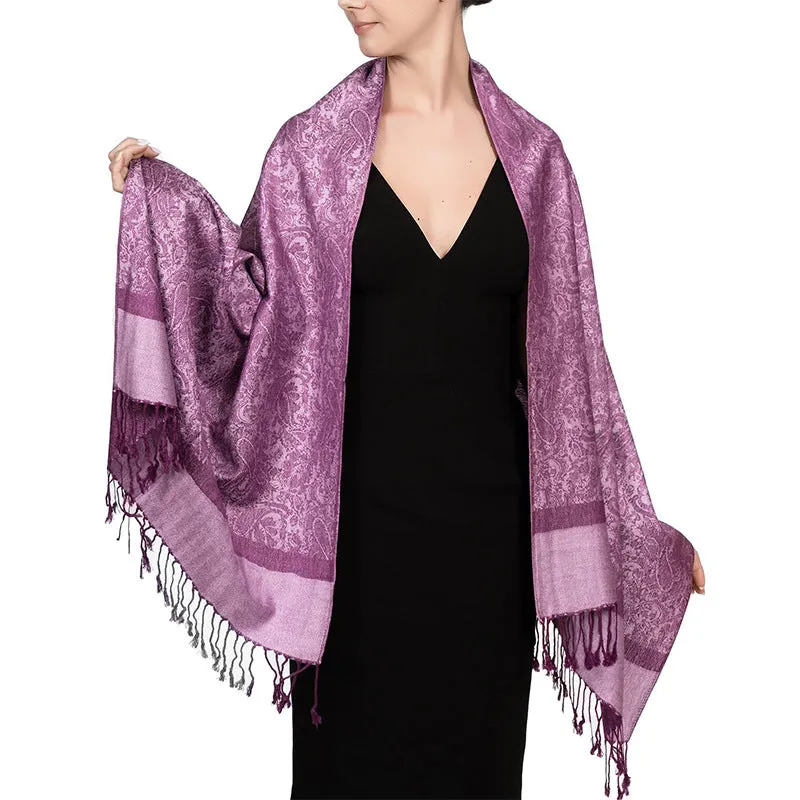 MY02Luxury brand autumn cashmere shawl women wrap warm winter scarf design printed female jacquard scarf