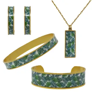 Palm Beach Palm Leaves Jewelry Set