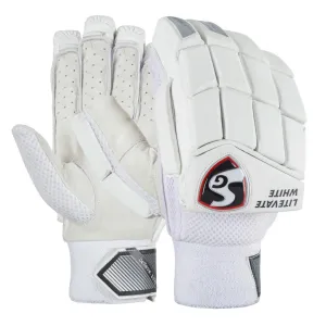 SG Litevate White Junior Cricket Batting Gloves