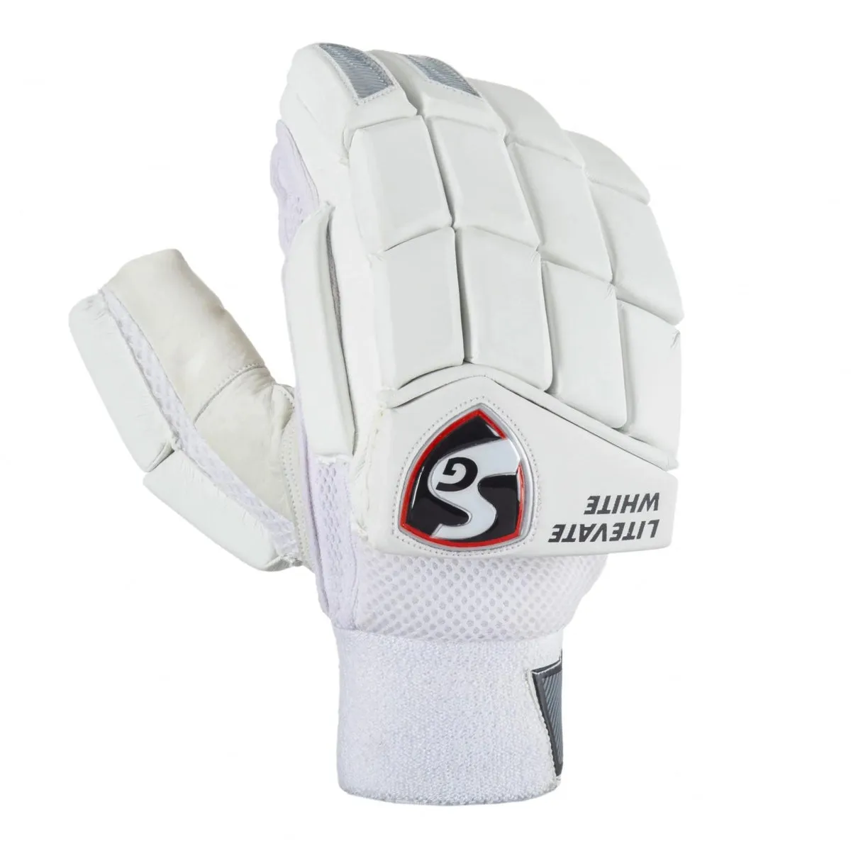 SG Litevate White Junior Cricket Batting Gloves