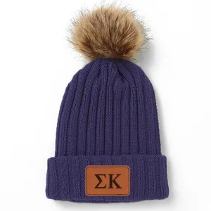 Sigma Kappa Pom Pom Beanie Hat