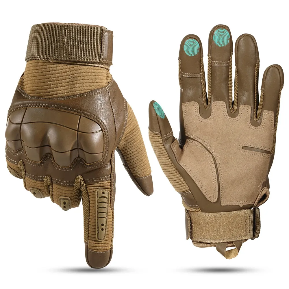 Taktiska Handskar med Touch Screen funktion - Tactical Gloves PU Leather Army Military Combat