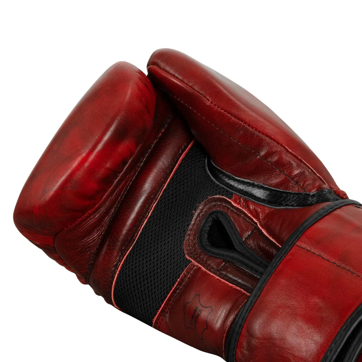 TITLE Boxing Blood Red Leather Bag Gloves