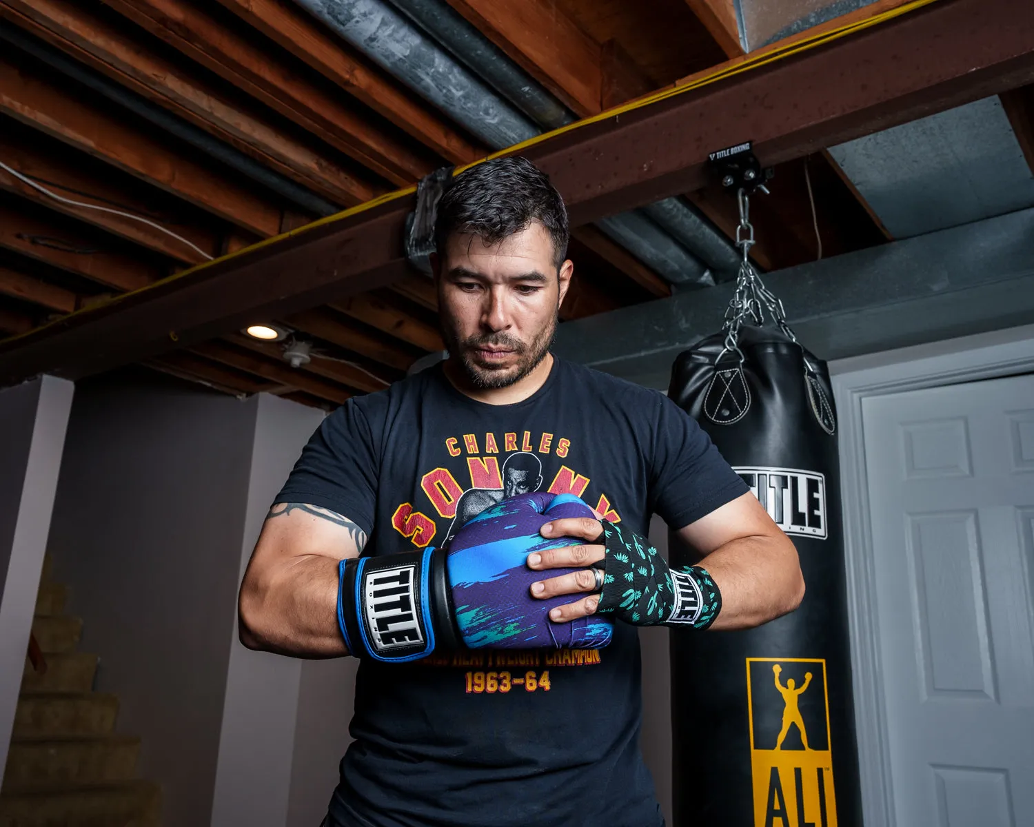 TITLE Boxing Infused Foam Electric Bag Gloves