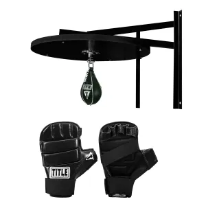 TITLE Boxing Speed Bag Platform & Gloves Bundle