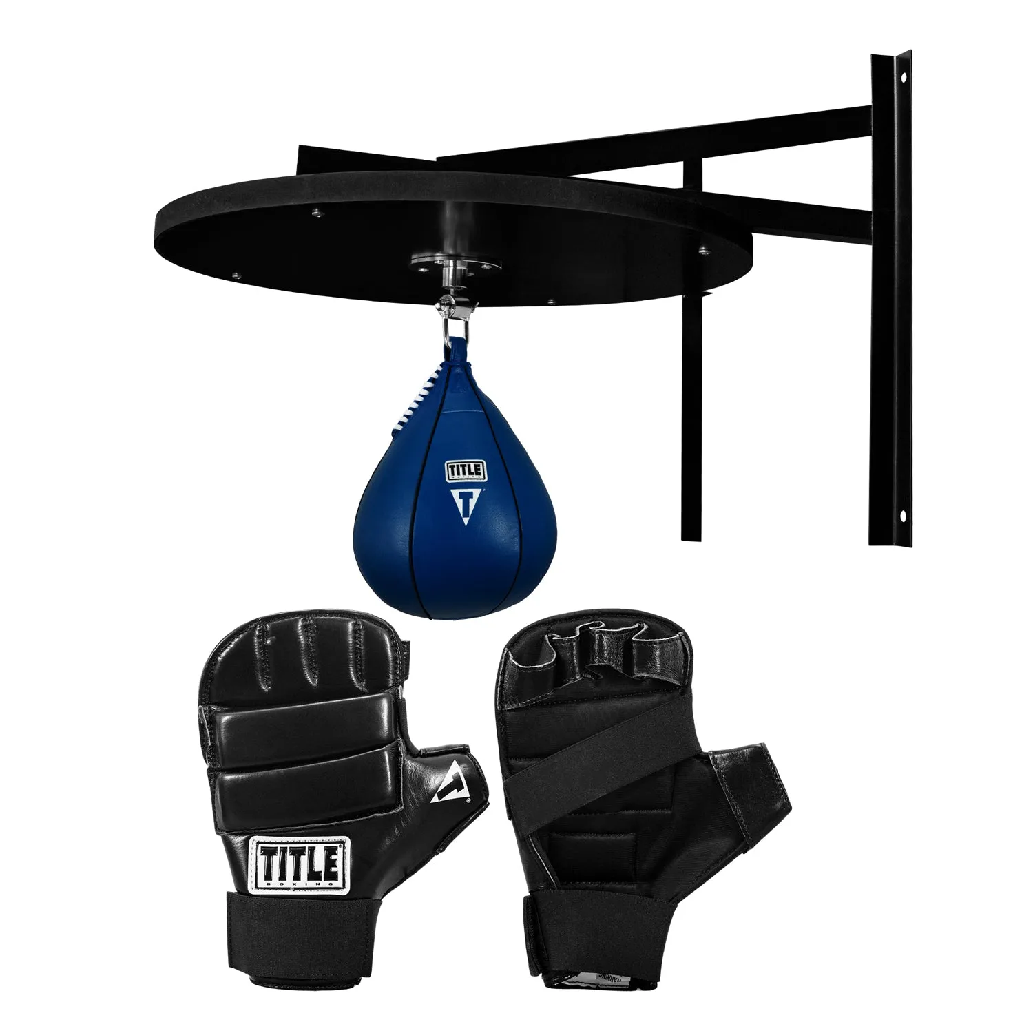 TITLE Boxing Speed Bag Platform & Gloves Bundle