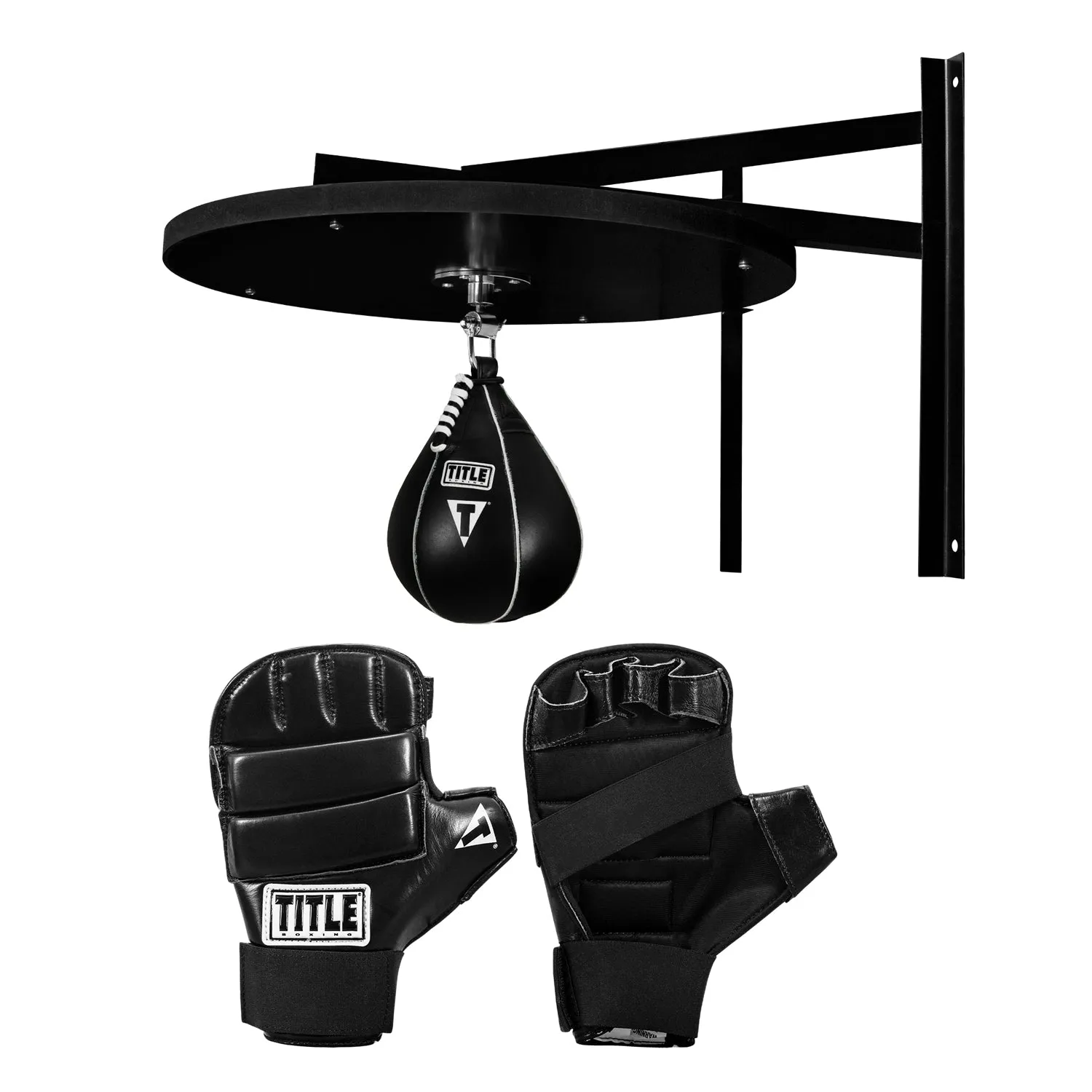 TITLE Boxing Speed Bag Platform & Gloves Bundle