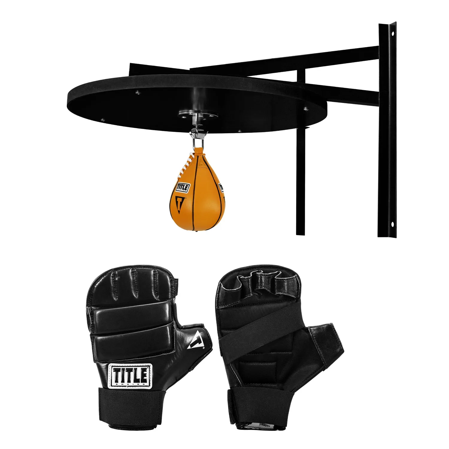 TITLE Boxing Speed Bag Platform & Gloves Bundle