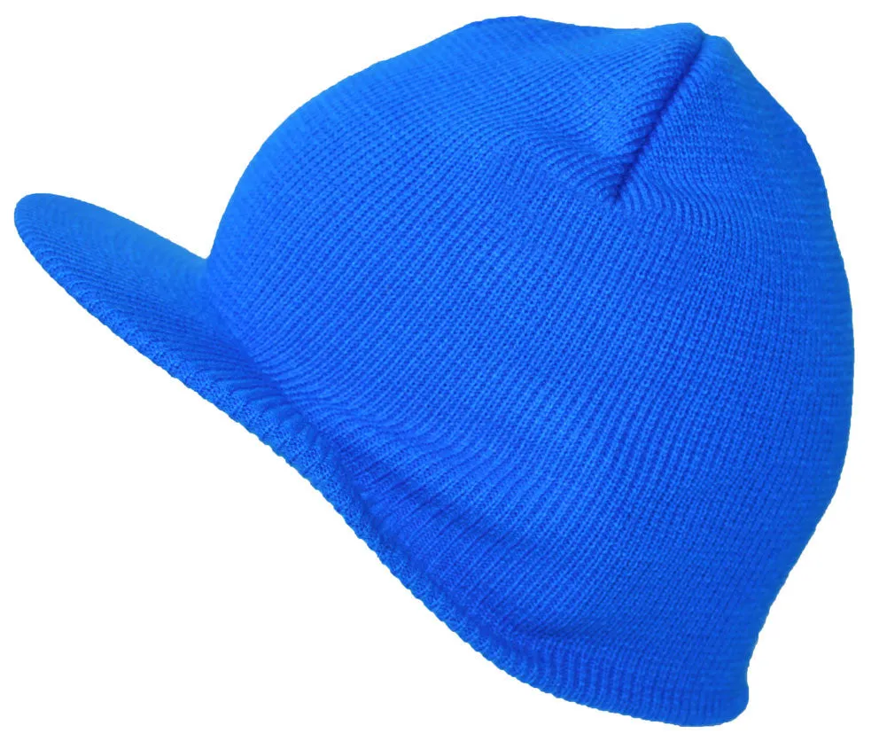 TopHeadwear Cuffless Beanie Cap with Visor