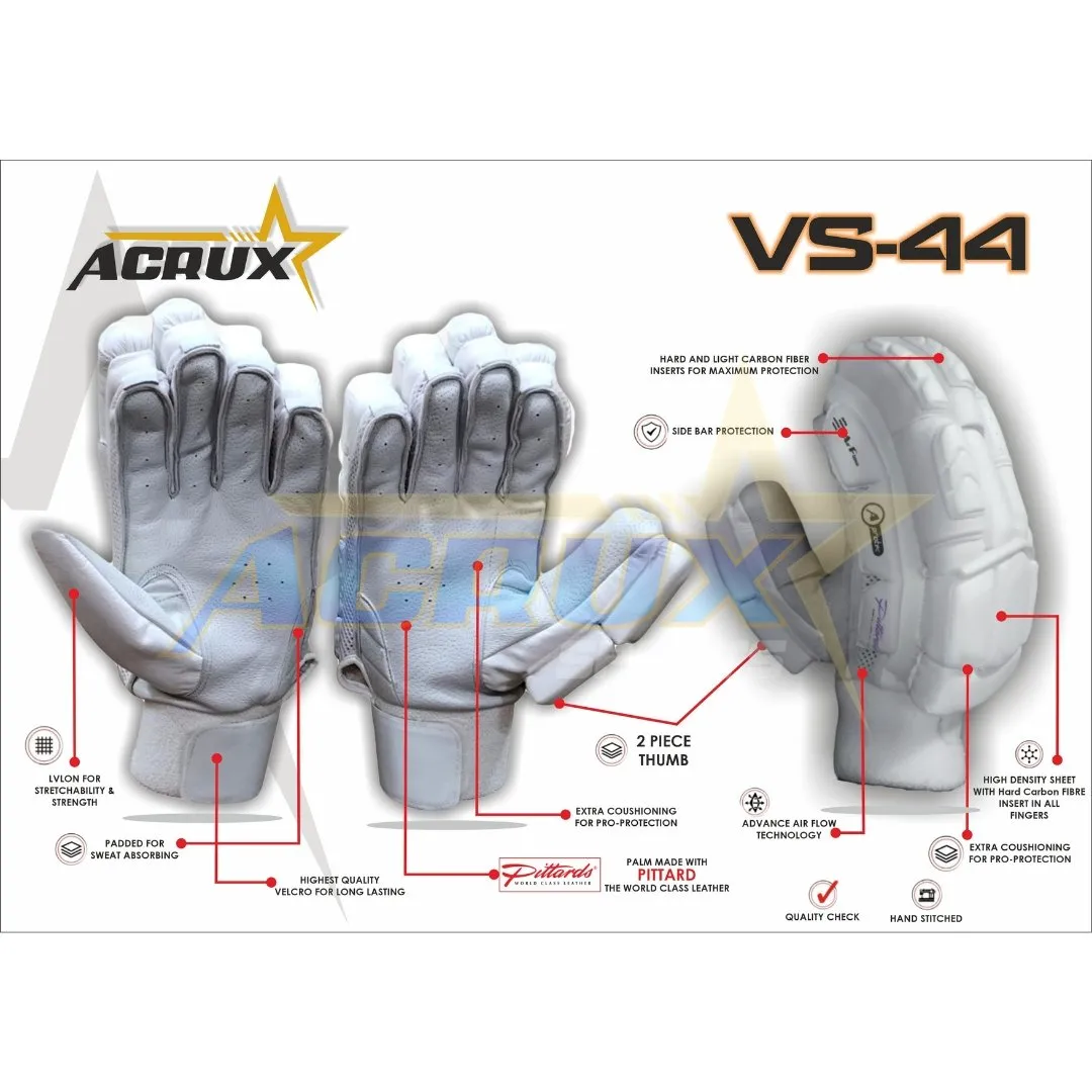 VS 44 Top Range Cricket Batting Gloves Pittard Palm