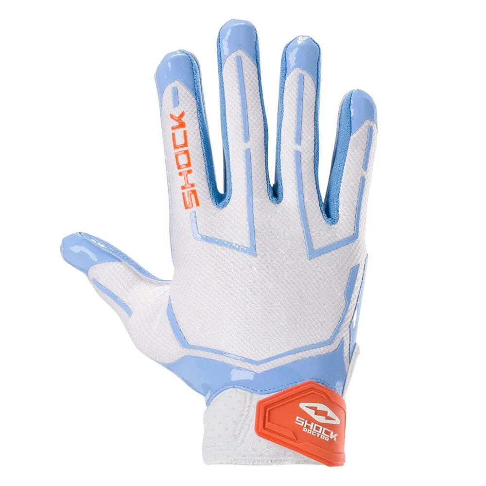 White/Columbia Blue Stitch Showtime Receiver Gloves